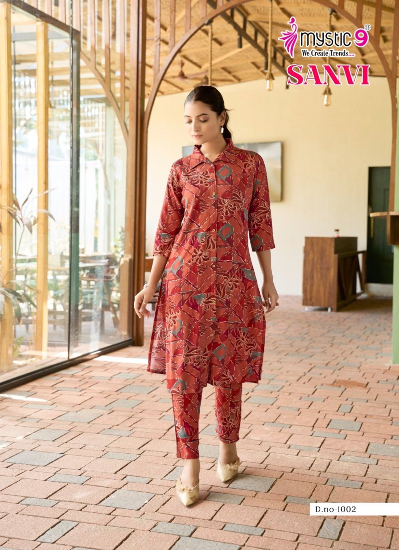 Saanvi Vol 1 By Mystic 9 Viscose Printed Co Ord Set